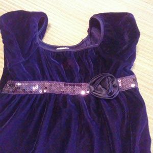 💐baby girl purple velvet party dress!💝
